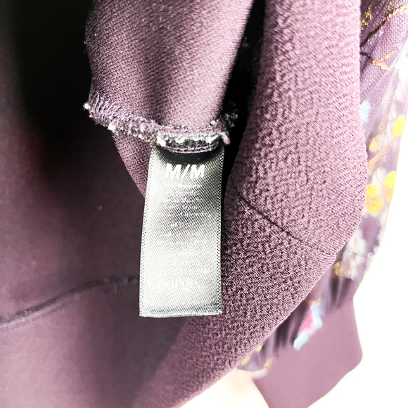 Floral Embroidered Long Sleeve Purple Top - Picture 3 of 7